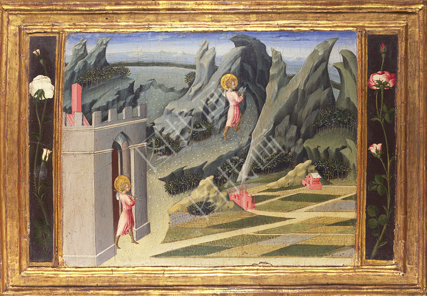 Saint John the Baptist retiring to the Desert (Predella Panel from an Altarpiece)